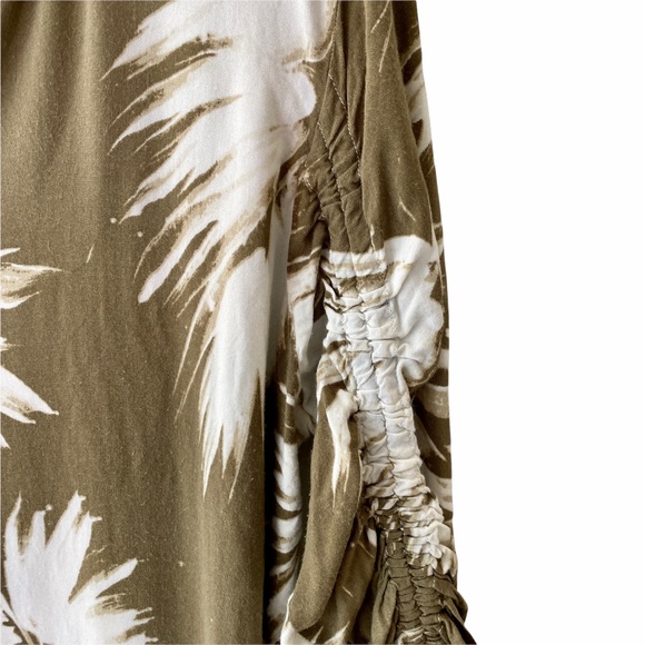 DKNY Tropical Tunic Top Swim Cover Up Ruched Sleeves Women’s Extra Large - Picture 9 of 14